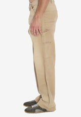Maison Margiela Washed Straight-Leg Jeans Beige S50LA0242-M30024-964