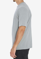 Saint Laurent Embroidered Logo T-shirt Gray 818535-YBHD2-1467