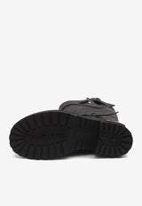 Balenciaga Venom Oversized Mid-Calf Leather Boots Black 833585-WCAL-1080