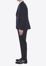 Tagliatore Single-Breasted Wool Suit Blue SFBR15A01-060001-B5013