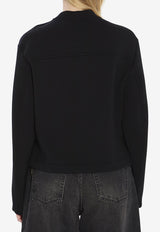 Moncler X EE72 by Edward Enninful Logo Patch Crewneck Sweatshirt Black K24038G00002-89AYC-999