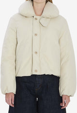 Lemaire Cropped Puffer Jacket White OW1151-LF1019-WH050
