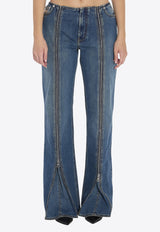 Jean Paul Gaultier Zip-Up Flared Jeans Blue W-TR031-D025-57