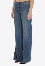 Jean Paul Gaultier Zip-Up Flared Jeans Blue W-TR031-D025-57