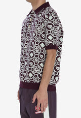 Casablanca Monogram Knit Short-Sleeved Polo T-shirt Multicolor AW25KW1092--01