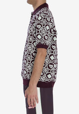 Casablanca Monogram Knit Short-Sleeved Polo T-shirt Multicolor AW25KW1092--01