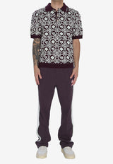 Casablanca Monogram Knit Short-Sleeved Polo T-shirt Multicolor AW25KW1092--01