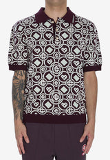 Casablanca Monogram Knit Short-Sleeved Polo T-shirt Multicolor AW25KW1092--01