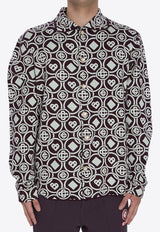 Casablanca Monogram-Pattern Overshirt Multicolor AW25KW1093--01