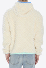 Casablanca Teddy-Effect Zip-Up Jacket Cream MPF25JTP37301--WHITE