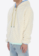 Casablanca Teddy-Effect Zip-Up Jacket Cream MPF25JTP37301--WHITE