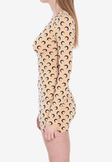 Marine Serre Moon Print Second-Skin Top Nude WTS006AC-JER0001-TA10