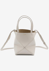 Loewe Mini Puzzle Fold Grained Leather Top Handle Bag Cream A779V25X19--1769
