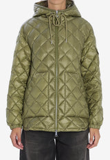 Moncler Diamond Quilted Puffer Jacket Green K20932F00013-595ZZ-80T