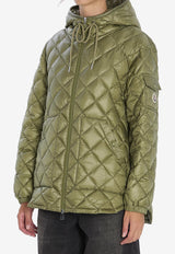 Moncler Diamond Quilted Puffer Jacket Green K20932F00013-595ZZ-80T