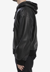 Loewe Zip-Up Nappa Leather Bomber Jacket Black H526Y34L72--1100