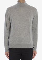 John Smedley Cherwell Wool Turtleneck Sweater Gray CHERWELL--SILVER
