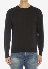 John Smedley Lundy Crewneck Sweater Black LUNDY--BLACK
