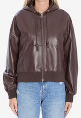 Loewe Flamenco Leather Zip-Up Jacket Brown S359Y34L75--3270