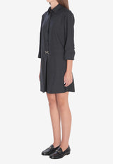 Gucci Horsebit Long-Sleeved Mini Dress Gray 836243-Z8B12-1054