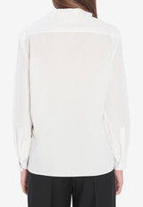 Saint Laurent Pierrot Long-Sleeved Shirt White 842627-Y7K36-9601
