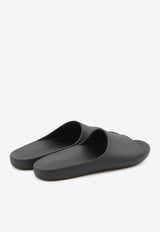 The Row Ama Flat Slides Black F1657-RC4-BLK