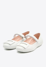 Roger Vivier Viv' Low Mary-Jane Ballet Flats White RVW79341780-91T-B001