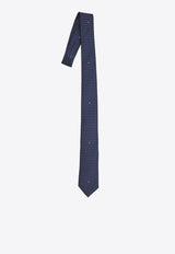 Fendi Polka Dot Jacquard Silk Tie Blue FXC023-AYBR-F0QA2