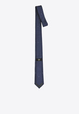 Fendi Polka Dot Jacquard Silk Tie Blue FXC023-AYBR-F0QA2