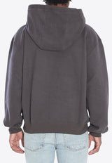 Saint Laurent Logo Hooded Sweatshirt Gray 818538-Y36SW-1467