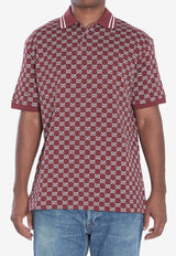 Gucci GG Jacquard Cotton Piqué Polo T-shirt Red 788024-XJHHN-6320