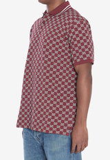 Gucci GG Jacquard Cotton Piqué Polo T-shirt Red 788024-XJHHN-6320
