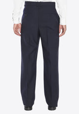 Saint Laurent Tailored Wool Pants Blue 844153-Y5K32-4140