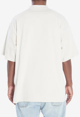 Balenciaga BB Logo Oversized Distressed T-shirt White 764235-TSVU4-9012