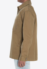 Saint Laurent Cassandre Buttoned Overshirt Green 838697-Y253W-3530