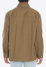 Saint Laurent Cassandre Buttoned Overshirt Green 838697-Y253W-3530