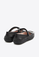 Roger Vivier Viv' Low Mary-Jane Ballet Flats Black RVW79343360-91T-B999