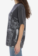 Alexander Wang New York Skyline Print T-shirt Black UCC3251843--011