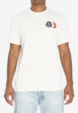 Moncler Logo Patch Crewneck T-shirt White K20918C00056-89AUG-034
