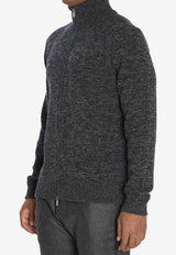 Barena Venezia Nembo Bisto Zip-Up Sweater Gray KNU5295-0510-560