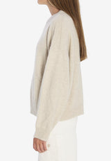 Loulou Studio Tristan Wool Sweater Beige TRISTAN--STONE
