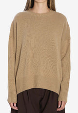 Allude Cashmere Crewneck Sweater Beige 11151--43