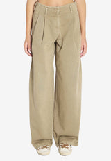 Golden Goose DB Wide-Leg Casual Pants Khaki GWP01203-P002072-15184
