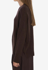 Allude Essential Crewneck Sweater Brown 11151--49