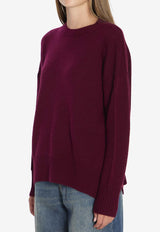 Allude Cashmere Crewneck Sweater Burgundy 11151--68
