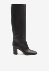 Paris Texas Lavinia 75 Leather Knee-High Boots Black PX1683-XVT01-BLACK