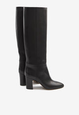 Paris Texas Lavinia 75 Leather Knee-High Boots Black PX1683-XVT01-BLACK