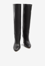 Paris Texas Lavinia 75 Leather Knee-High Boots Black PX1683-XVT01-BLACK