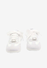 Roger Vivier Viv' Low Satin and Suede Sneakers White RVW79342800-TNM-89JH