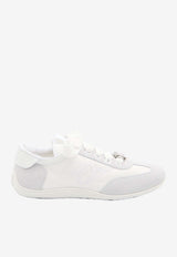 Roger Vivier Viv' Low Satin and Suede Sneakers White RVW79342800-TNM-89JH